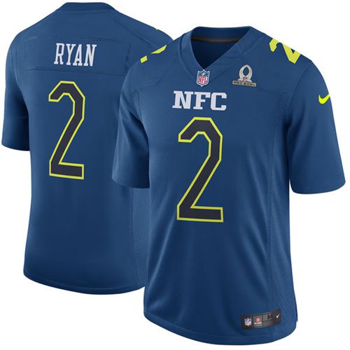 Nike Falcons #2 Matt Ryan Navy Men's Stitched NFL Game NFC Pro Bowl Jersey